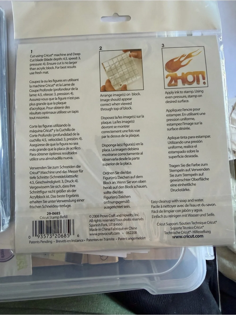 Cricut Cuttables Stamp Kit  Acrylic Blocks & Stamp Sheets with Storage Pouch